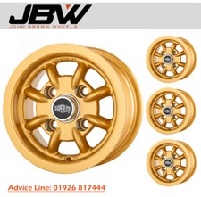 4.5"x10" JBW Superlite Classic Mini Gold Alloy Wheels x4