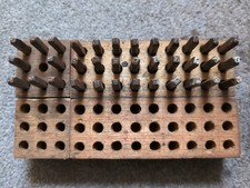 Set Of Vintage Letters And Numbers Stamp Punches In Wooden Box 1/8"