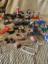 Playmobil Vintage 1974 Medieval Knights Banquet Table King Horses E264