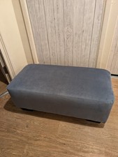 Large Footstool In Light Blue