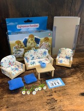 Sylvanian families beautiful sofa and armchair set 100% boxed immaculate blue ❤️
