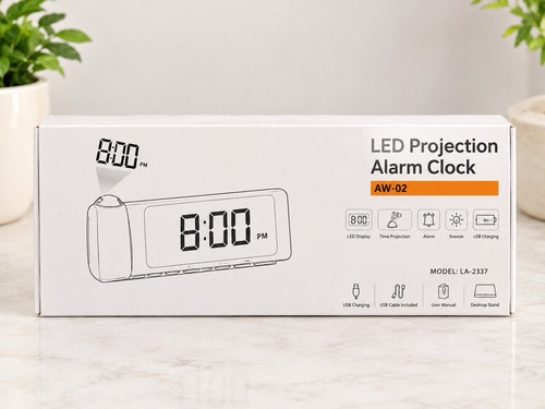 Led projection alarm clock - led,