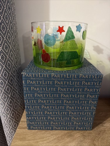 Partylite blown glass green - blown,