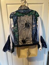 Unisex Upcycled Denim Jacket.Unique. Spider ,gothic, ,festival,rave,Halloween