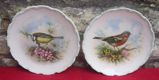 2 Royal Albert Woodland Birds Collection Plates Blue Titmouse Chaffinch Johnson