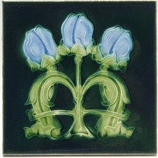 Art Nouveau Fireplace Green