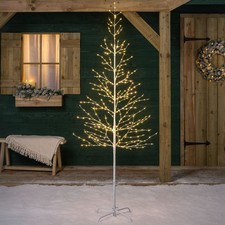 White Birch Twig Tree Micro LED Christmas Decoration Indoor Outdoor Christow