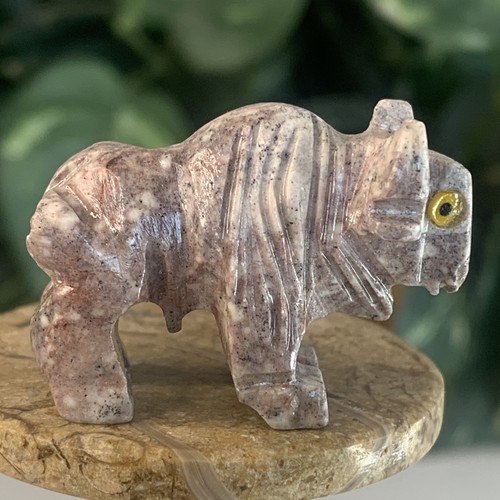 Soapstone buffalo carving - soapstone,