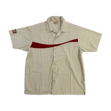 Vintage Coca Cola Ware Bowling Logo Button Shirt Size M. Americana Retro 90s