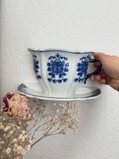 Blue & White Tea Cup Saucer