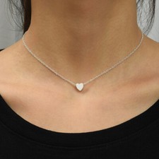 Heart Pendant Necklace 925 sterling silver gold women jewellery love gift GirlUK