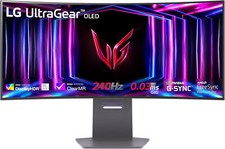 LG 34" OLED GAMING MONITOR ULTRAGEAR 34GS95QE QUAD HD CURVED BLACK 1440P HDMI
