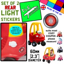 x2 BACK REAR light stickers SIZED TO FIT Little Tikes cozy coupe car toy ride on
