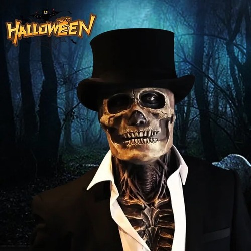 Holiday full head latex skull - latex,