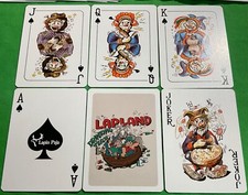 Old Vintage Unusual Non Standard ** LAPLAND ** Wide Playing Cards COMIC CARTOON