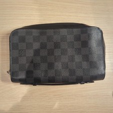 LOUIS VUITTON Damier Graphite Zippy XL N41503 Long wallet Round zipper