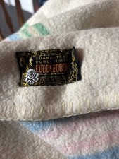 Vintage Pure Wool Blanket With