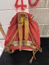 VTG MOUNTAINEERING Climbing CANVAS Steel External Frame Leather BACKPACK A-1