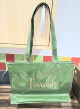 HARRODS LONDON Large Green PVC