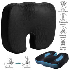 Cushion Seat Pillow Orthopaedic Coccyx Back Pain Relief Memory Foam Office Chair