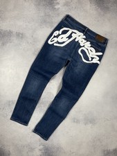 Ed Hardy by Christian Audigier Jeans Vintage Handmade Big Logo Size Mens W34