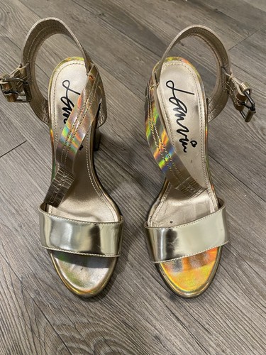 Lanvin gold patent - gold, leather