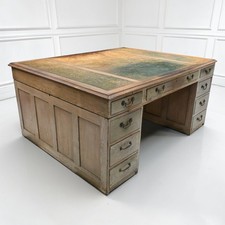 Large Antique Partners Desk 18
