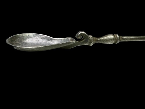 Ancient roman silver spoon - silver,