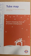 2002 Dec 'Season's Greetings' London Underground Tube Map Mint Condition