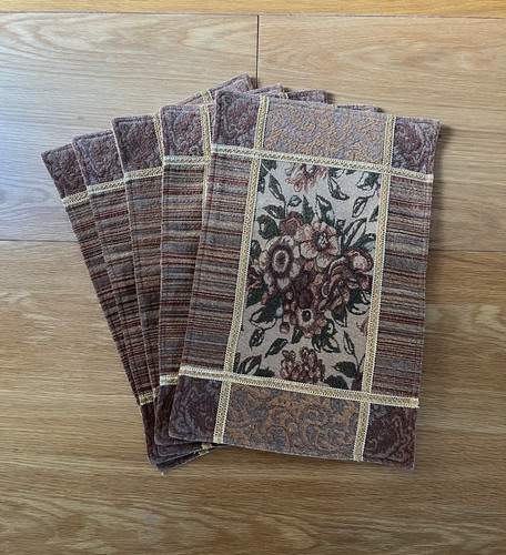 Set vintage tapestry floral - vintage,