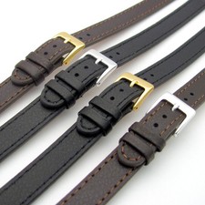 Super long Ladies XXL Leather Watch Strap Band 10mm 12mm 14mm Black Brown C023