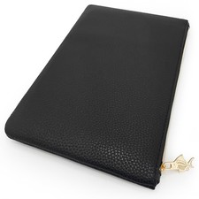 Faux leather look pencil case - look,