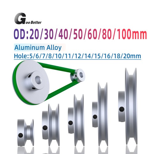 Aluminum grooved pulley - v,