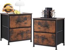 Nightstand Set of 2 Drawer