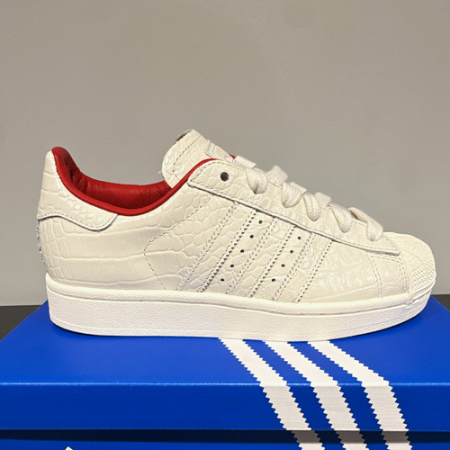 Adidas superstar white red - adidas, white/red