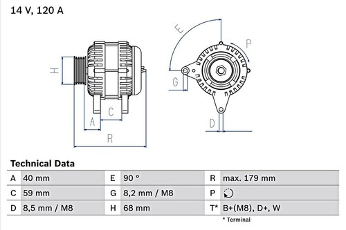 Alternator bosch fits - bosch, vw