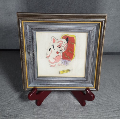 Vintage handpainted silk