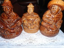 3x Vintage SADLER Ceramic Kitchen  Caddies Inc. SUGAR COFFEE TEA, Men