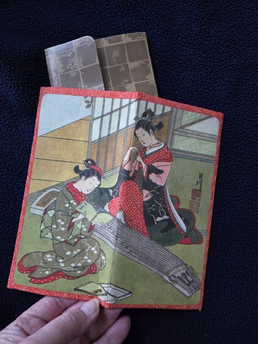 Japanese vtg paper wallet with - vtg,