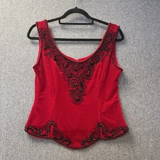 VTG red velour velvet black