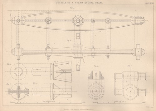 Victorian engineering drawing - victorian,