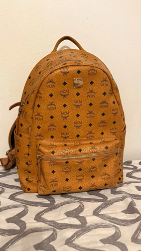 Mcm brown monogram zip - monogram,