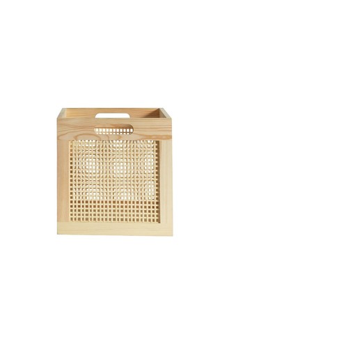 Rattan storage box square - rattan,