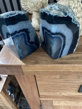 2 x Natural Polished Banded