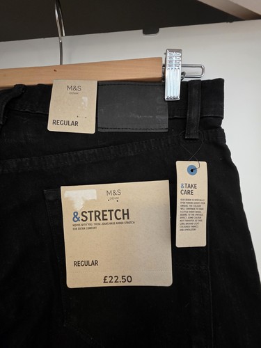 Mens stretch black denim - stretch,