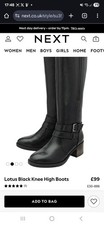 Lotus Womens Brandi Knee-High Boots Black