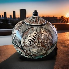 HAND CARVED  CERAMIC/CLAY