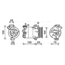 Air Con Compressor For Ford Focus MK3 2.0 ST AVA AC Conditioning 1779458 1840806