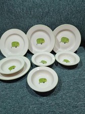 Ceramic Caravan   - Dinner Plates x 4 -  Bowls 4 x   8 Piece Set