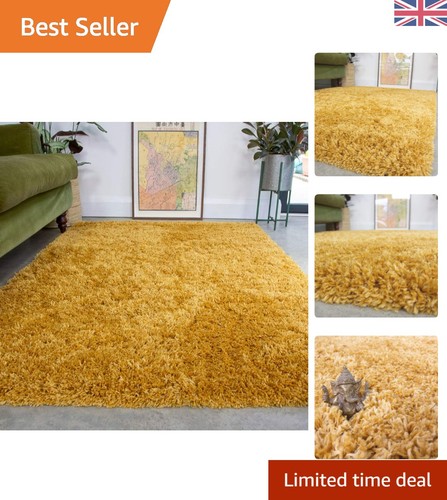 Luxurious ochre fluffy - fluffy, shag